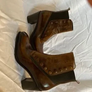 Jo Ghost Shoes Jo Ghost Womens Ankle Boots Heeled Dark Brown